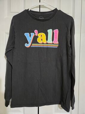 Kindness and confetti small women's black long sleeve printed shirt